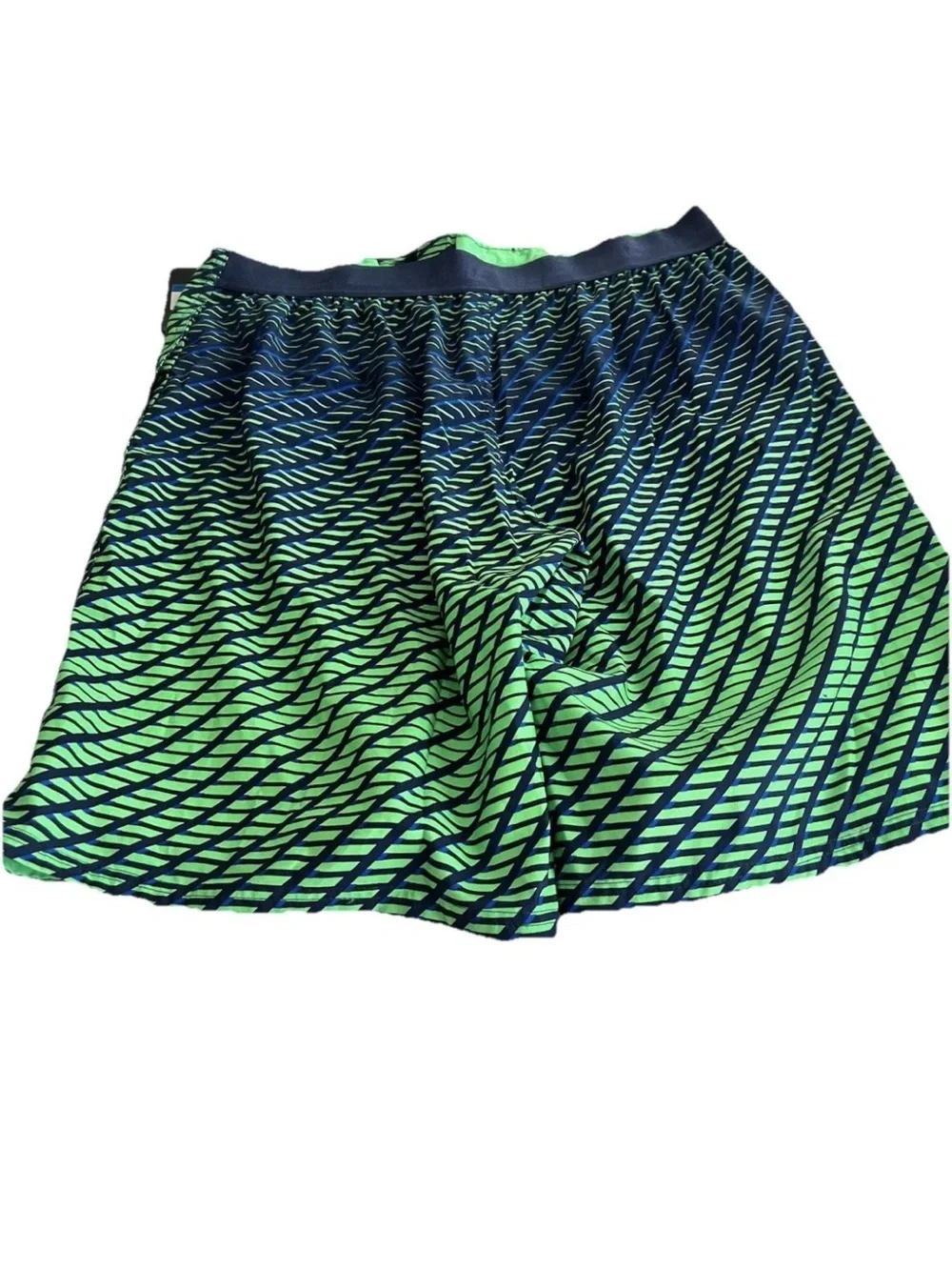 Nike Men's Green/Blue Geometric Board Shorts Swim Trunks Drawstring XL Size